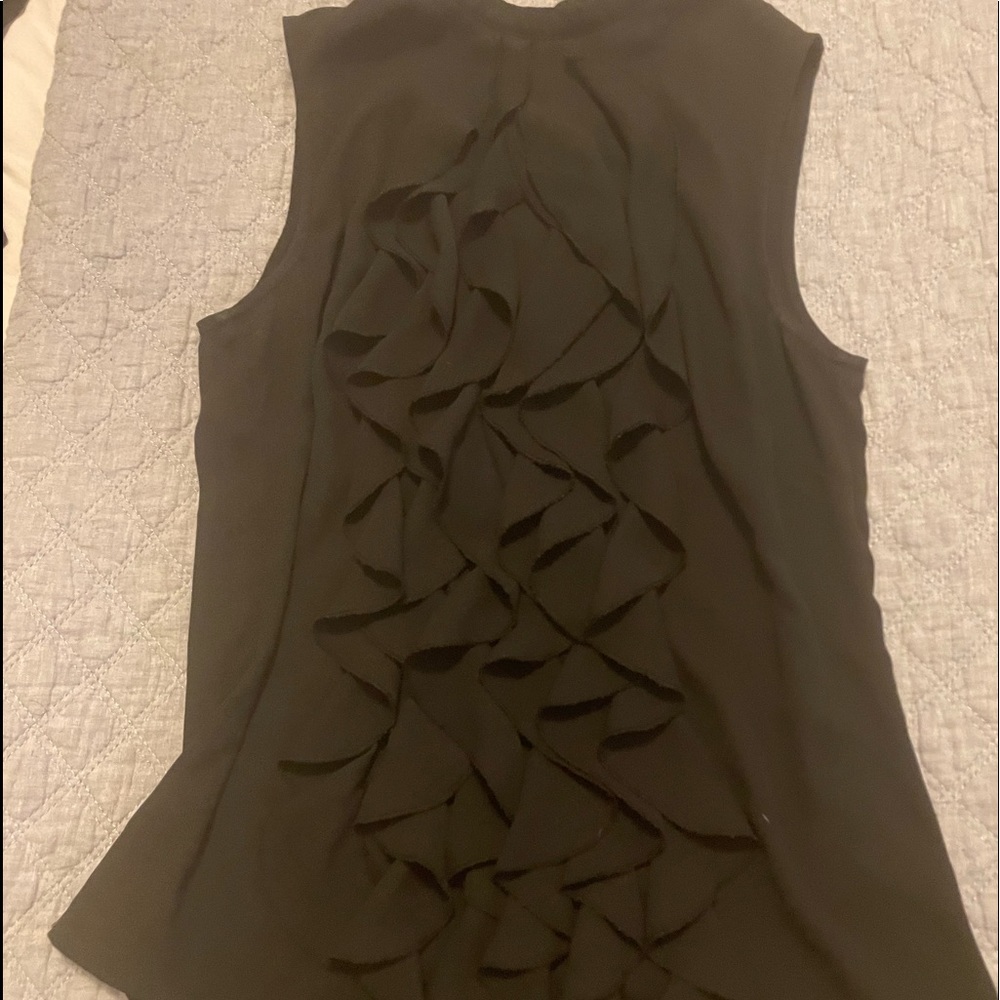 H&M - black ruffle top